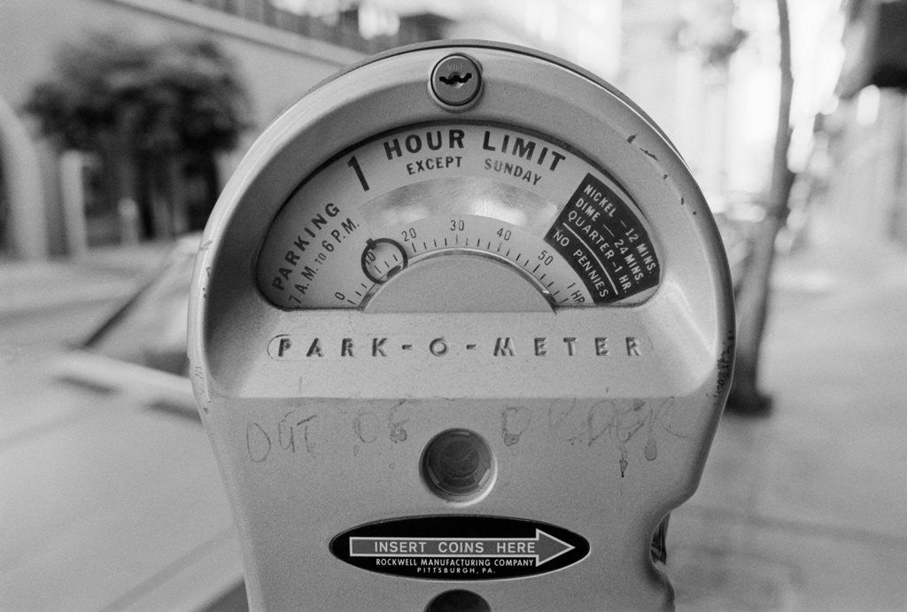 Detail of Close-up View of Parking Meter by Anonymous