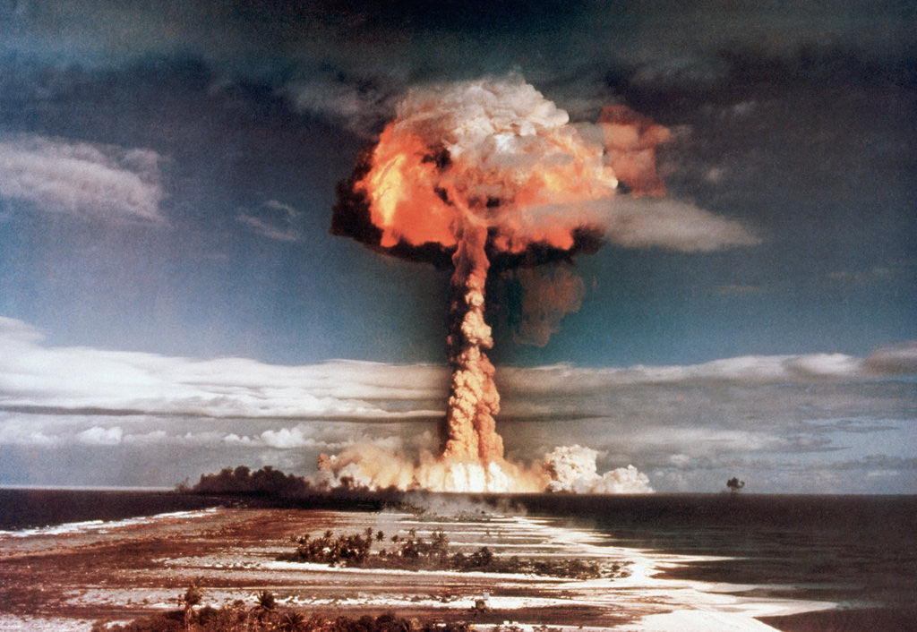 Detail of Mushroom Cloud During Atomic Weapons Test by Corbis