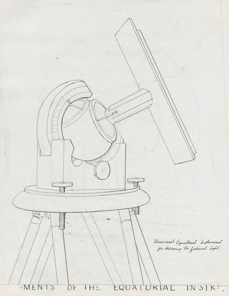 Detail of Instrument for observing zodiacal light by Charles Piazzi Smyth
