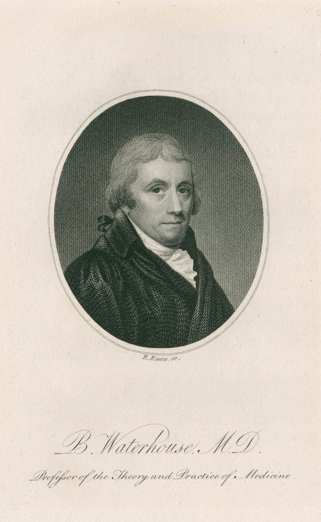 Detail of Portrait of Benjamin Waterhouse (1754-1846) by Richard Reeve
