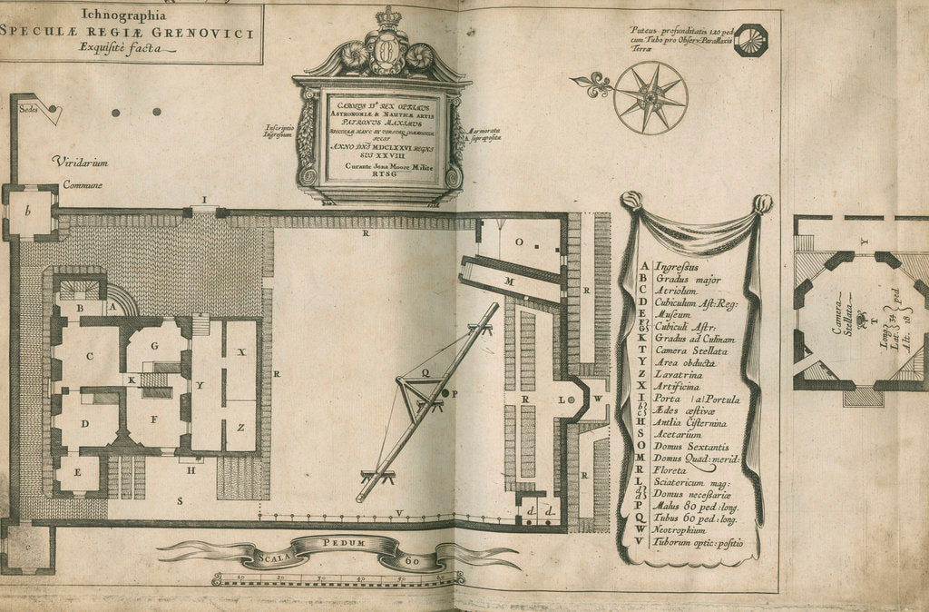 Detail of Plan of the Royal Observatory, Greenwich by Francis Place