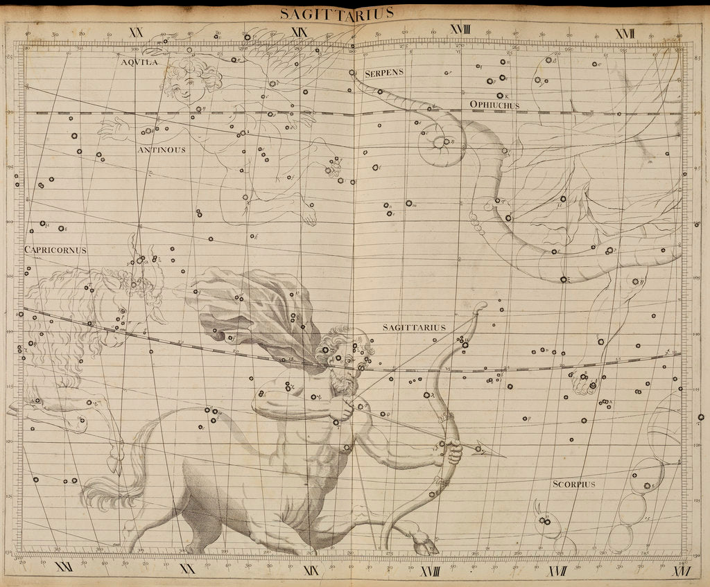 Detail of Sagittarius, from John Flamsteed's 'Atlas Coelestis' by Anonymous
