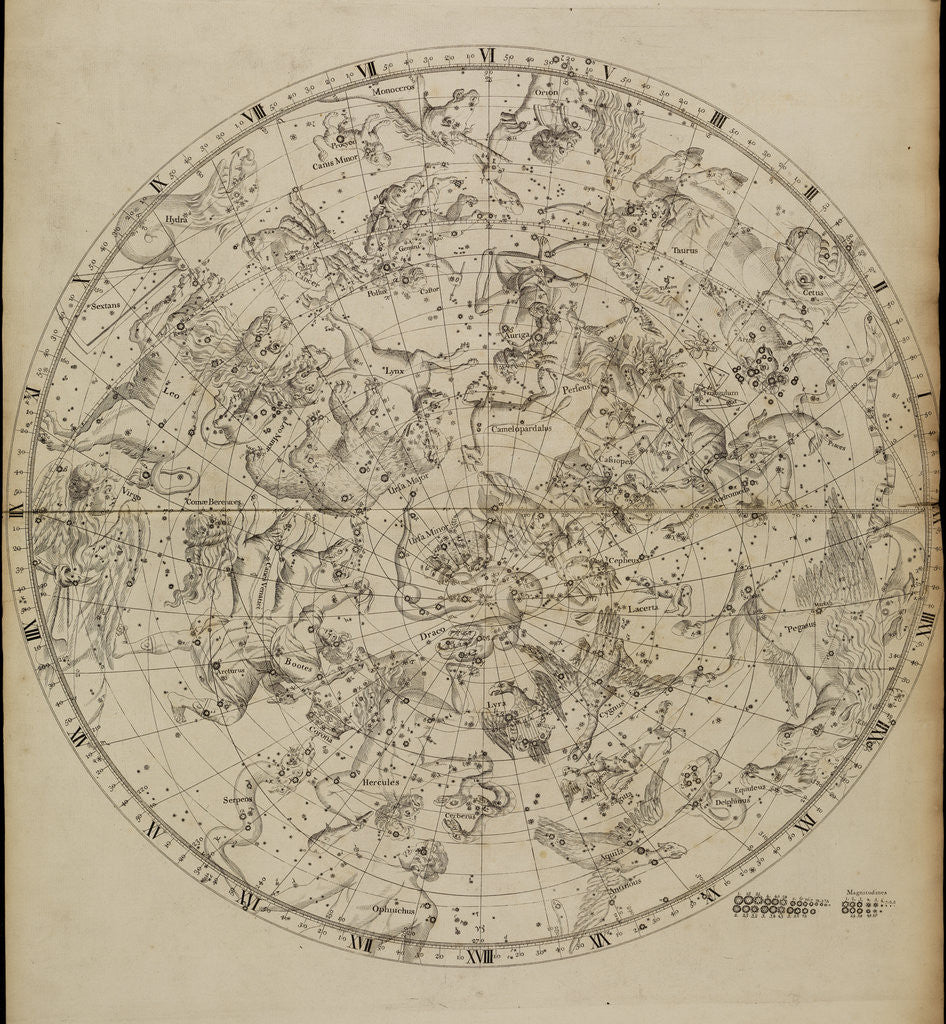 Detail of Northern planisphere, from John Flamsteed's 'Atlas Coelestis' by unknown