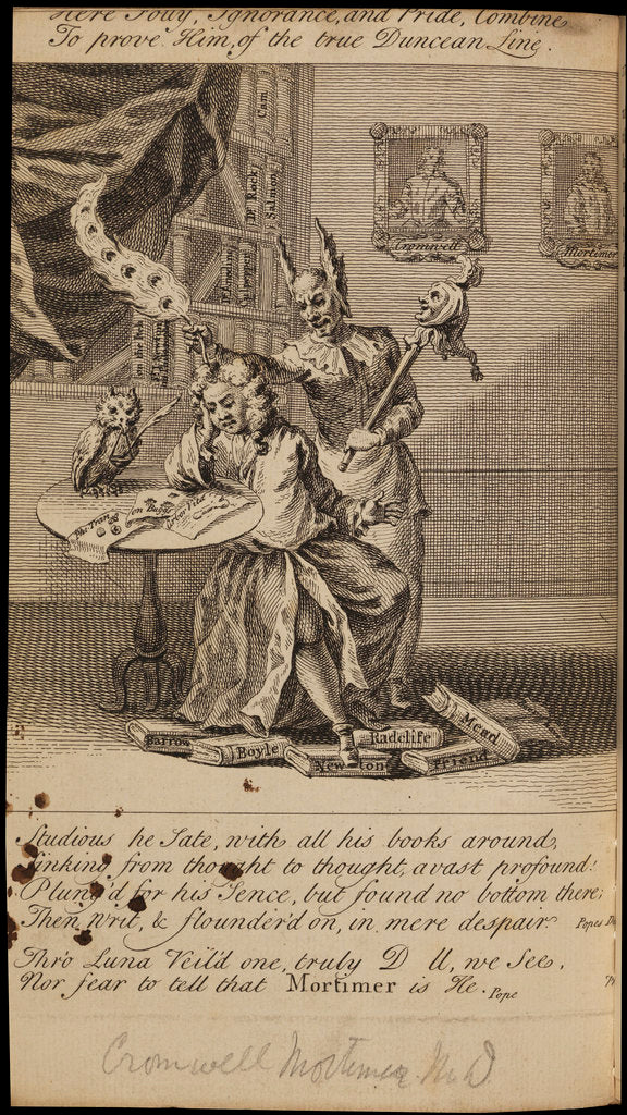 Detail of Caricature of Cromwell Mortimer by Rigou