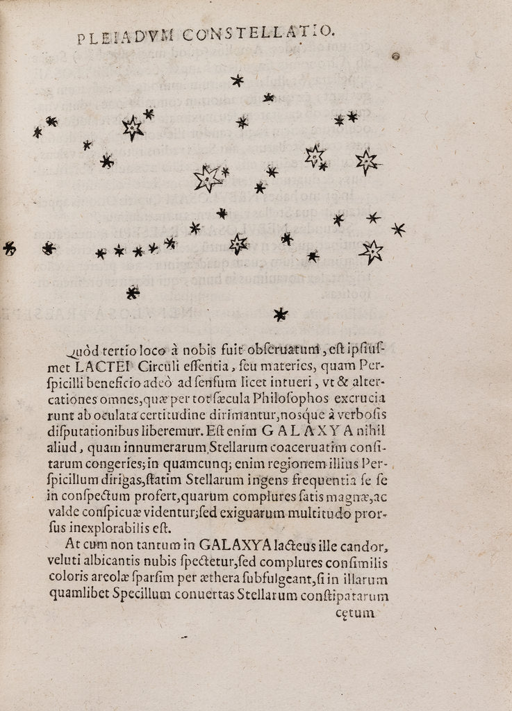 Detail of Pleiades star cluster by after Galileo Galilei