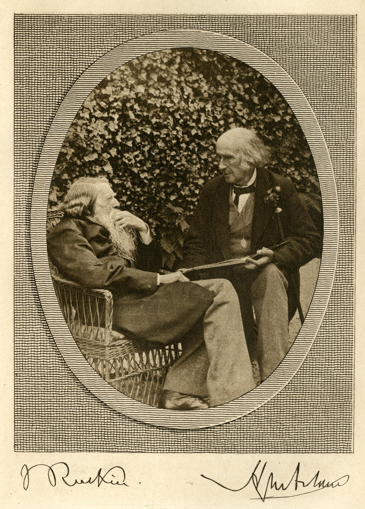 Detail of Portrait of Henry Wentworth Acland and John Ruskin by Unknown