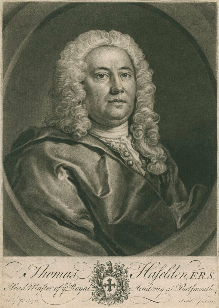 Detail of Portrait of Thomas Haselden (d.1740) by John Faber the Younger