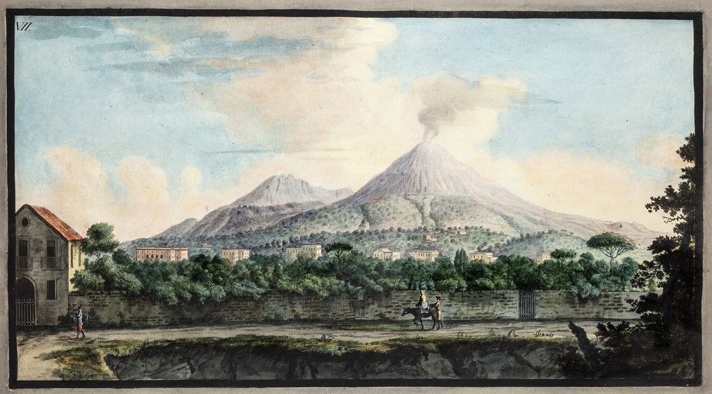Detail of Mount Vesuvius by Pietro Fabris