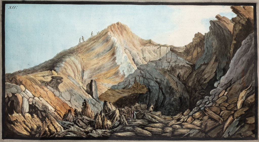 Detail of Crater of Mount Vesuvius by Pietro Fabris