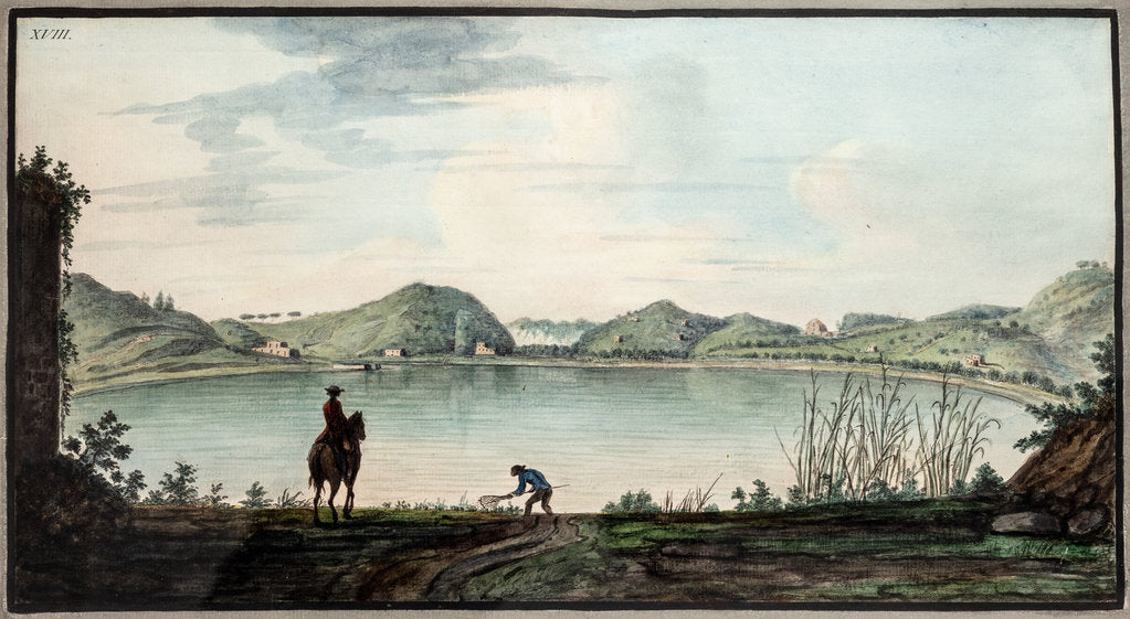 Detail of Lake of Agnano by Pietro Fabris