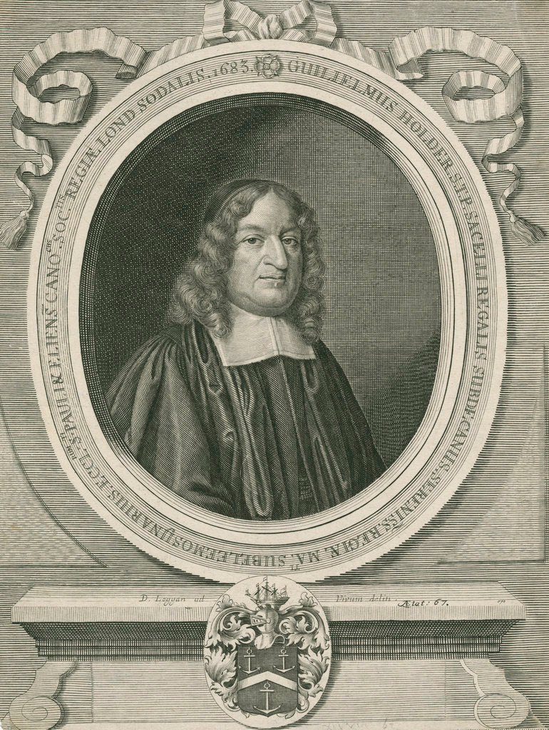 Detail of Portrait of William Holder (1616-1698) by David Loggan
