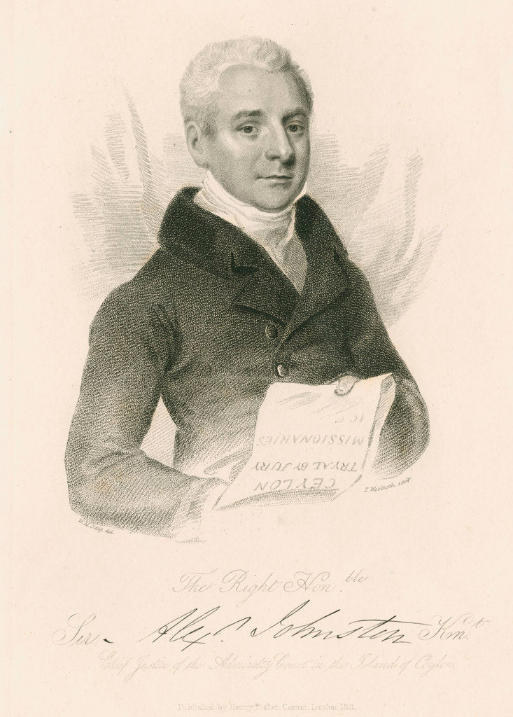 Detail of Portrait of Alexander Johnston (1775-1849) by Thomas A Woolnoth