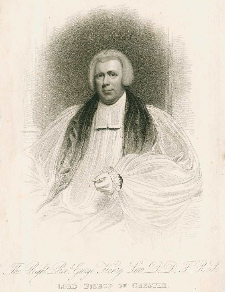 Detail of Portrait of George Henry Law (1761-1845) by unknown