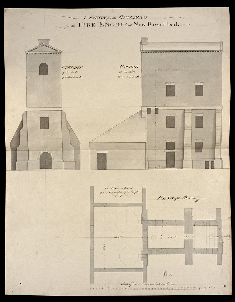 Detail of New River Head engine by John Smeaton