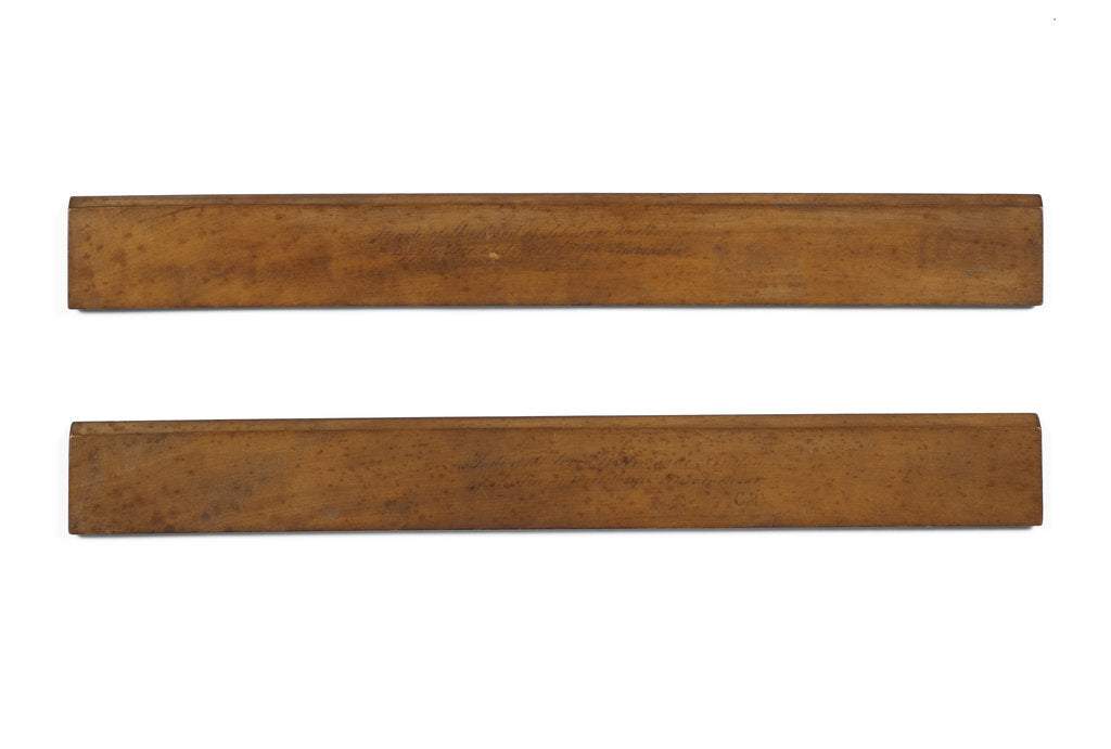 Detail of Wooden rulers from Woolsthorpe by Anonymous