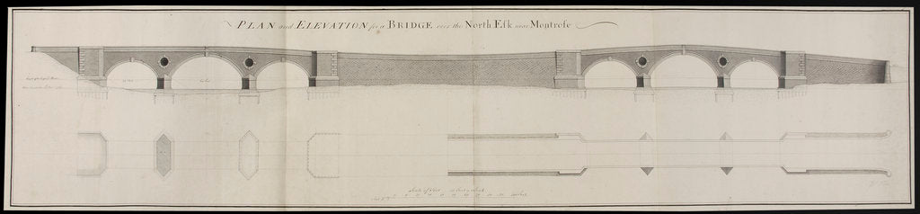 Detail of North Esk bridge by John Smeaton