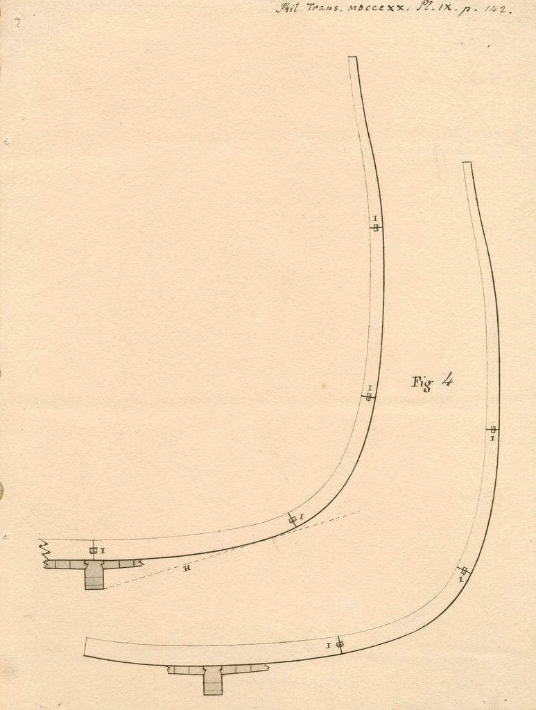 Detail of New method of joining ribs of a merchant ship by Robert Seppings