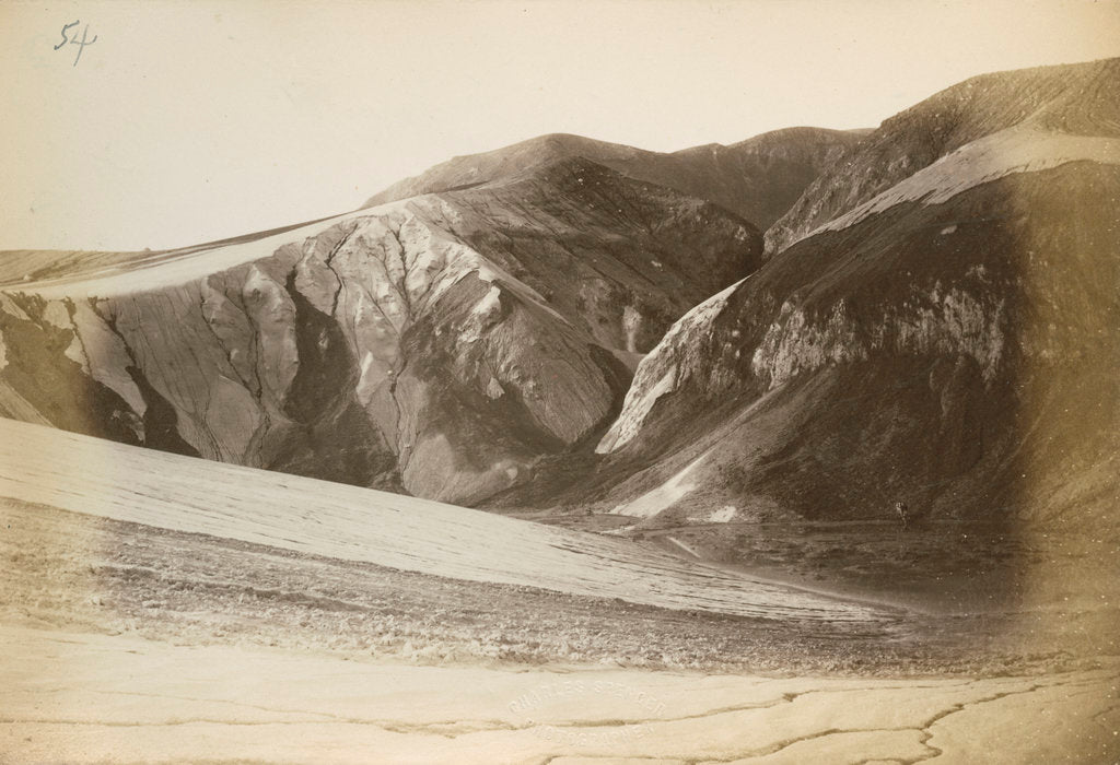 Detail of 'South End of the Great Rift in Mount Tarawera' by Charles Spencer