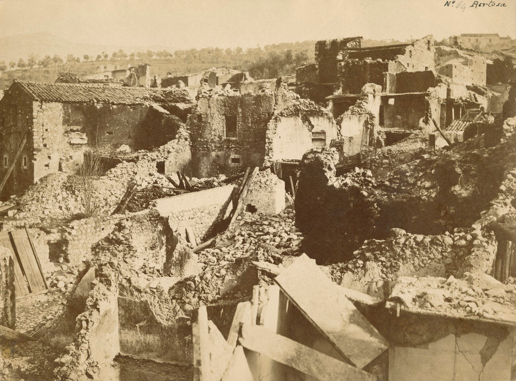 Detail of 'Pertosa' [earthquake damage] by Alphonse Bernoud Grellier