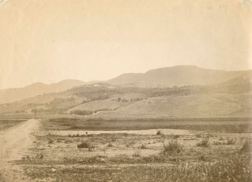 Detail of An Italian landscape by Alphonse Bernoud Grellier