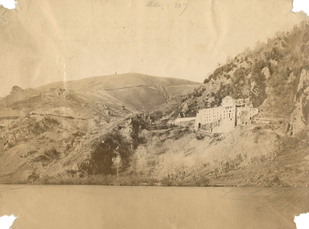 Detail of 'The great crater of Vulture...' by Alphonse Bernoud Grellier