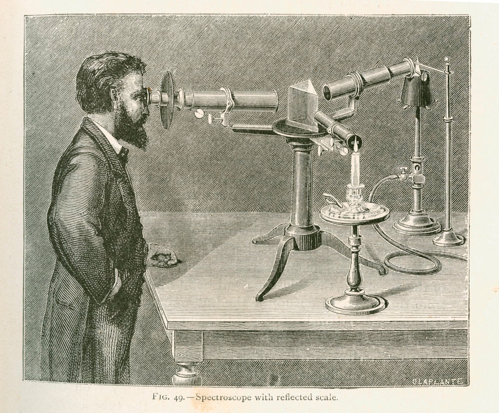 Detail of Spectroscope with reflected scale by C Laplante