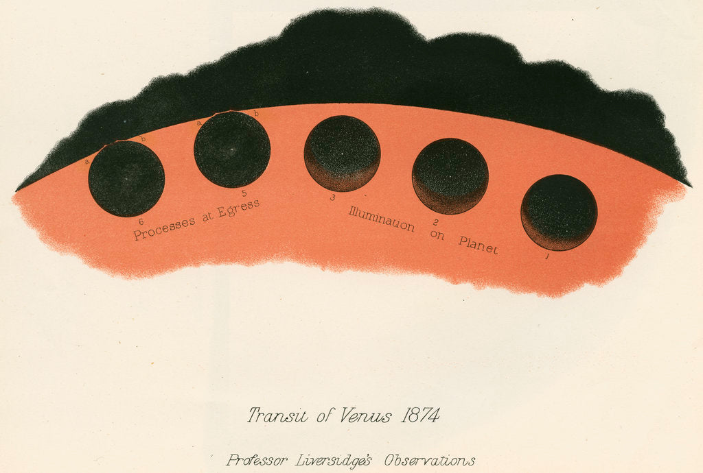 Detail of Professor Liversidge's observations of the transit of Venus by Anonymous
