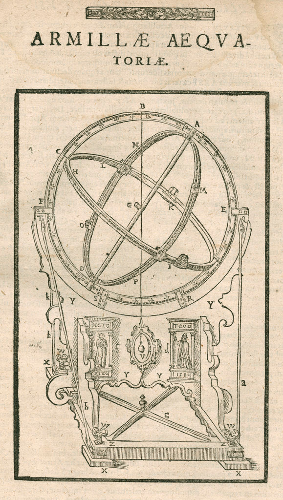 Detail of Tycho Brahe's equatorial armillary sphere by Anonymous
