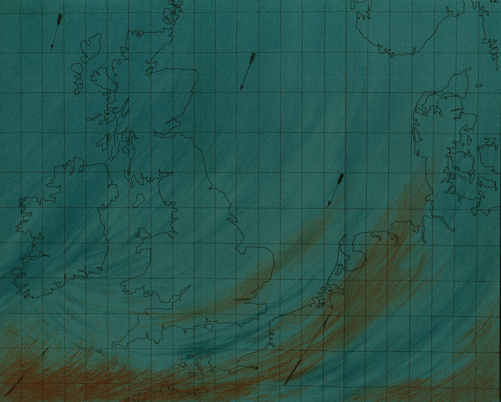 Detail of Map showing polar air current by Martin & Hood