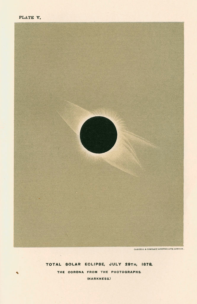 Detail of 'Total solar eclipse, July 29th 1878' by Cassell & Co