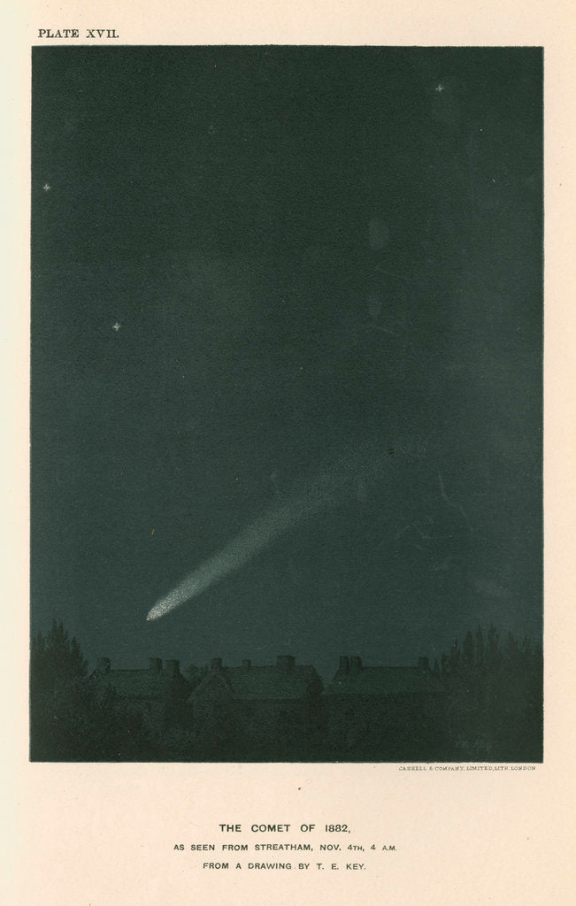 Detail of 'The comet of 1882 as seen from Streatham' by Cassell & Co