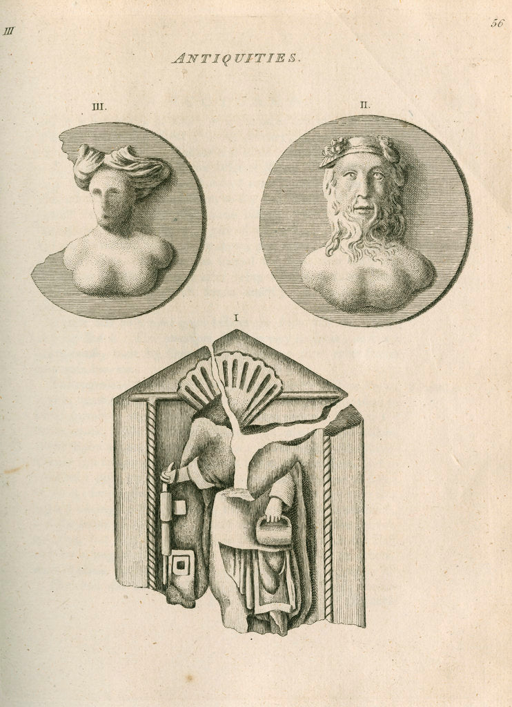 Detail of Stone antiquities found at Netherby by Anonymous