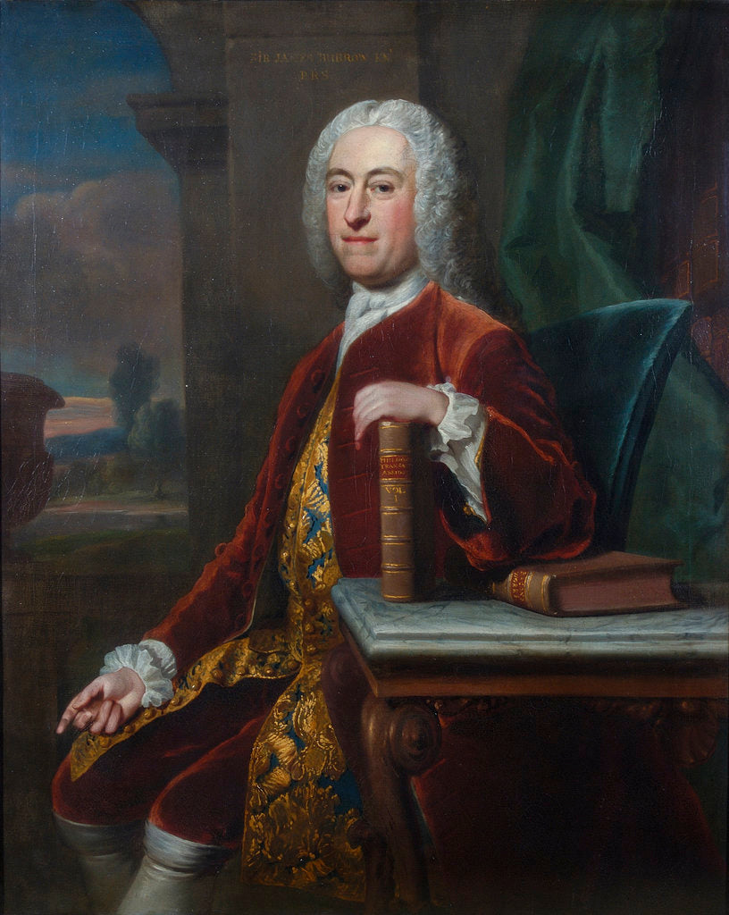 Detail of Portrait of James Burrow (1701-1782) by Jean-Baptiste van Loo