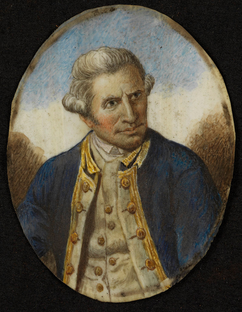 Detail of Miniature of James Cook (1728-1779) by unknown