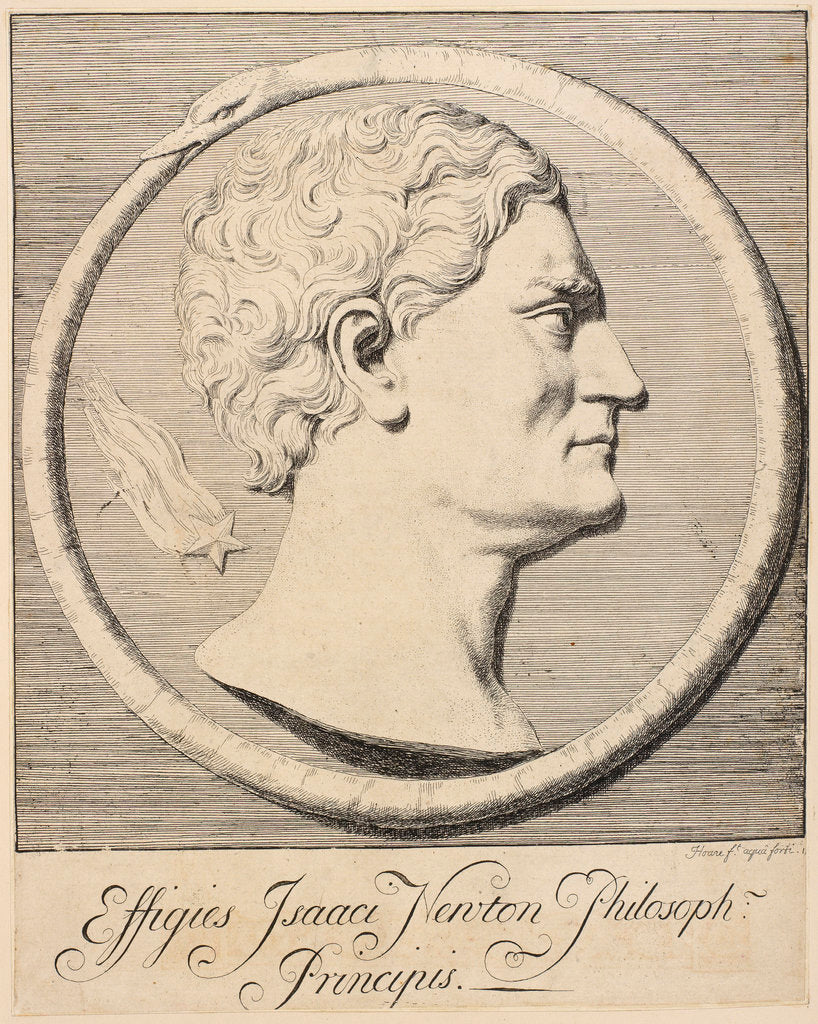 Detail of Portrait of Isaac Newton (1642-1727) by William Hoare