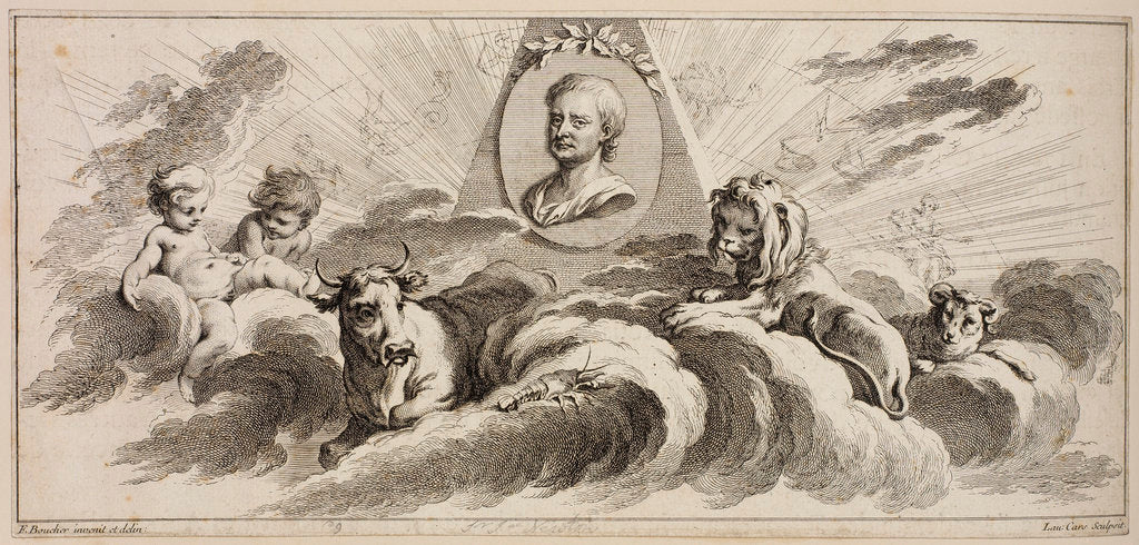 Detail of Portrait of Isaac Newton (1642-1727) by Lauren Cars