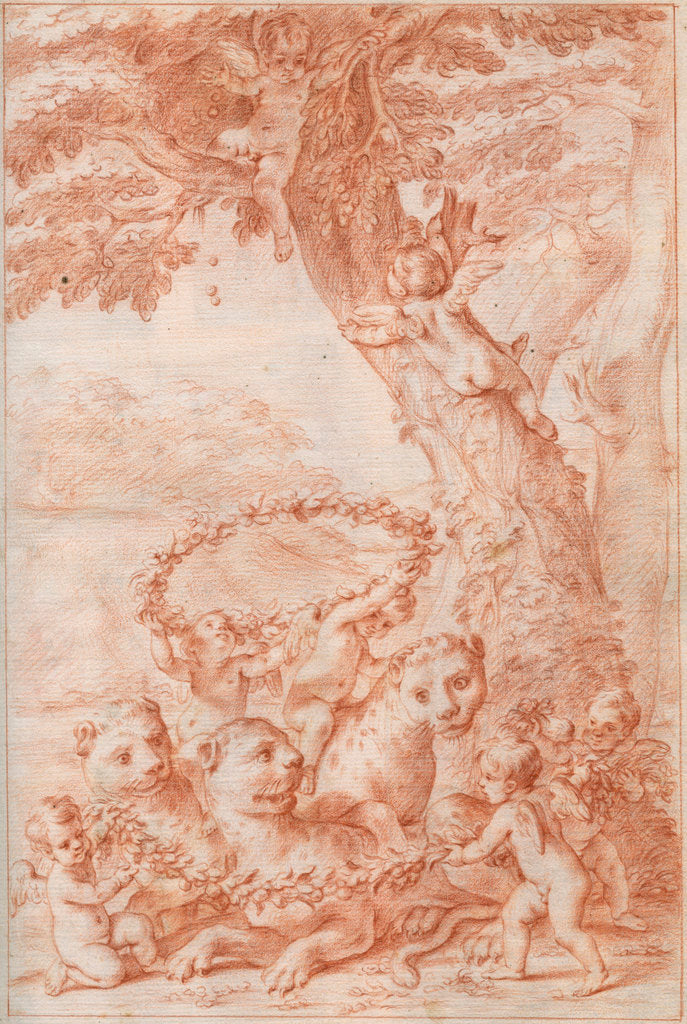 Detail of Frontispiece of Marcello Malpighi's 'Anatome Plantarum' by Marcello Malpighi