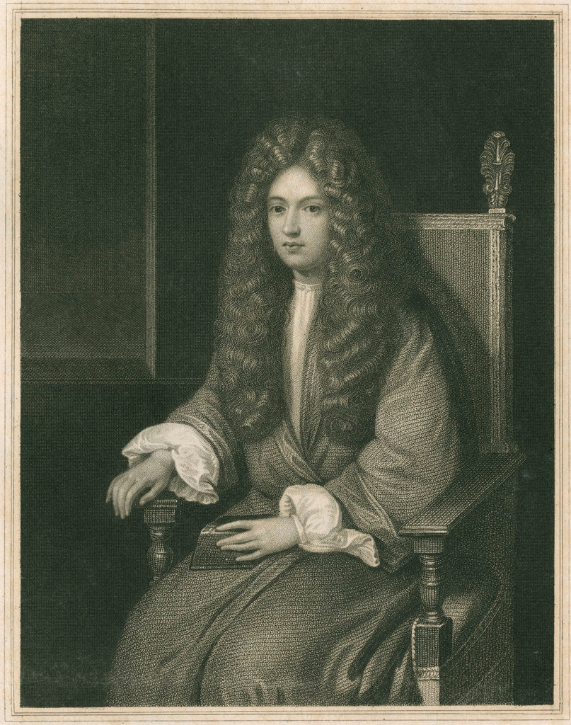 Detail of Portrait of Robert Boyle (1627-1691) by William Holl I