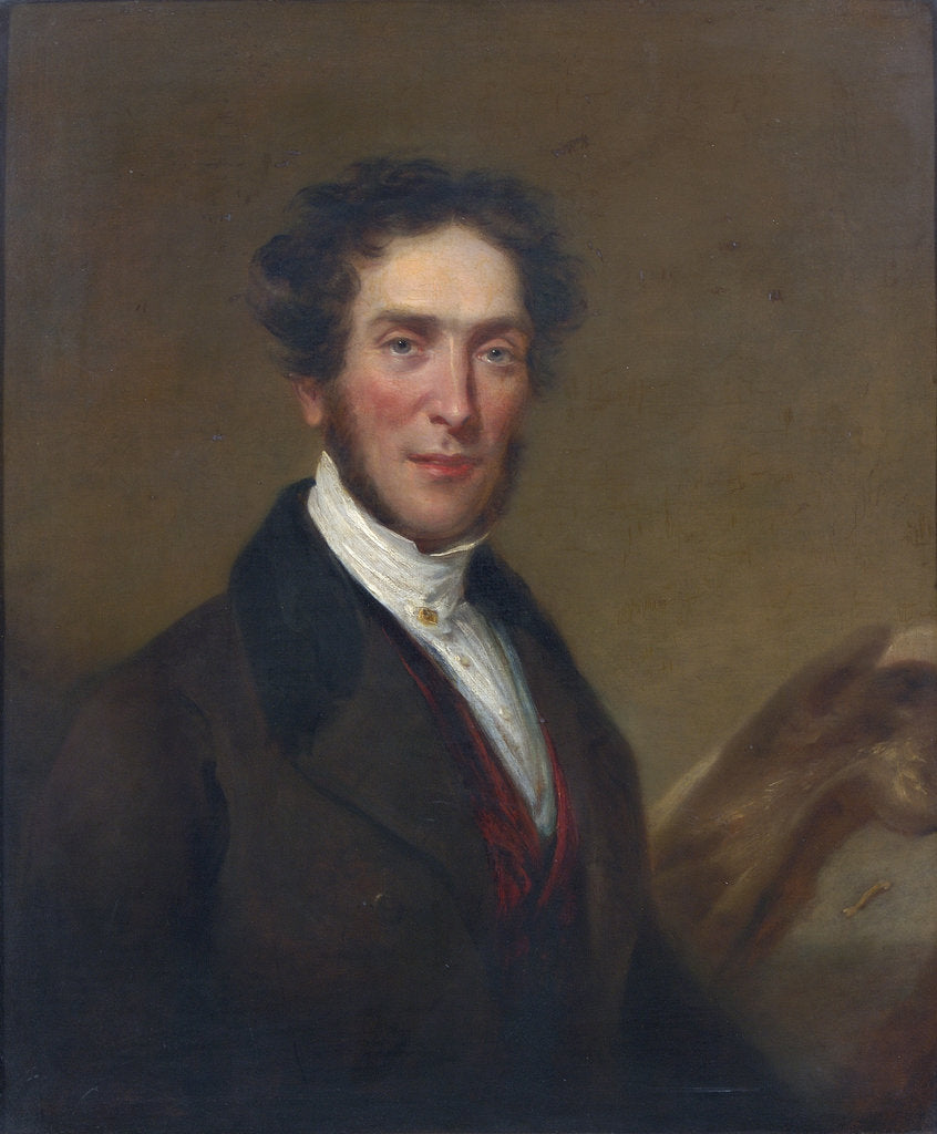 Detail of Portrait of Gideon Mantell (1790-1852) by John James Masquerier