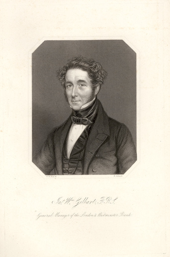 Detail of Portrait of James William Gilbart (1794-1863) by Henry Adlard