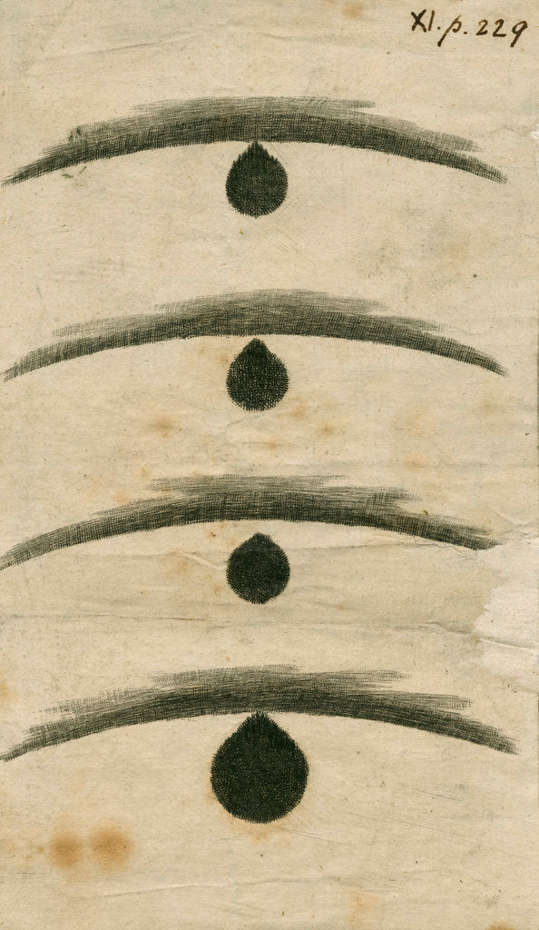 Detail of Black drop effect during the 1769 Transit of Venus by William Hirst