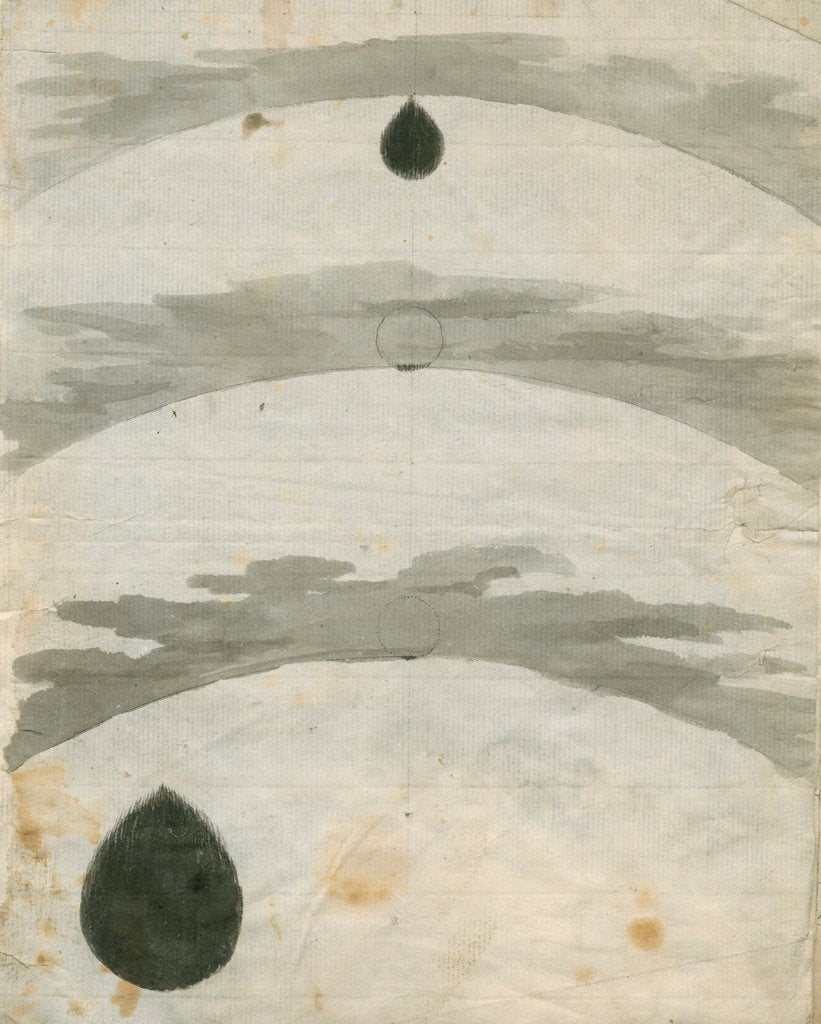 Detail of Ingress of Venus and 'Black drop' effect during the 1769 Transit of Venus by William Hirst