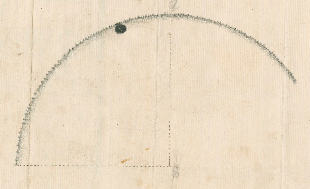 Detail of Venus at first internal contact with the Sun by William Bayly