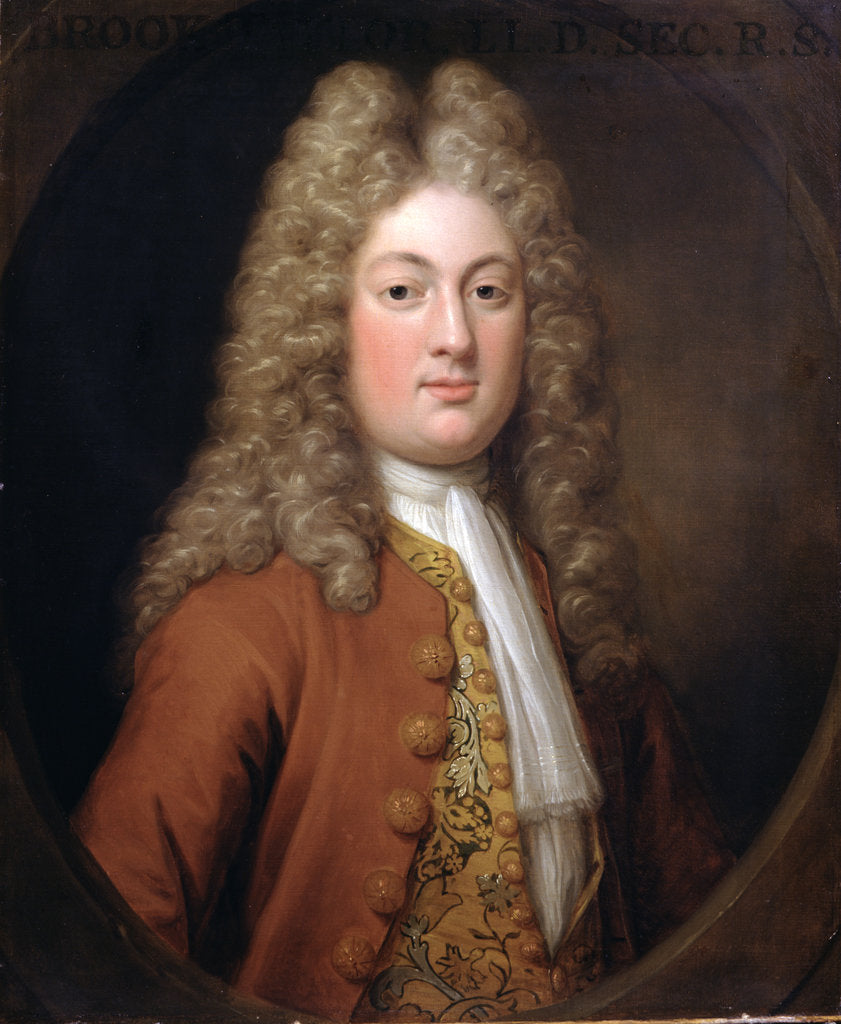 Detail of Portrait of Brook Taylor (1685-1731) by Hans Hysing