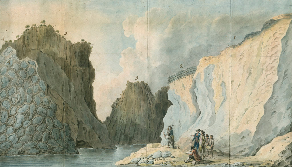 Detail of Sir William Hamilton's party on the island of Ponza by Francesco Progenie