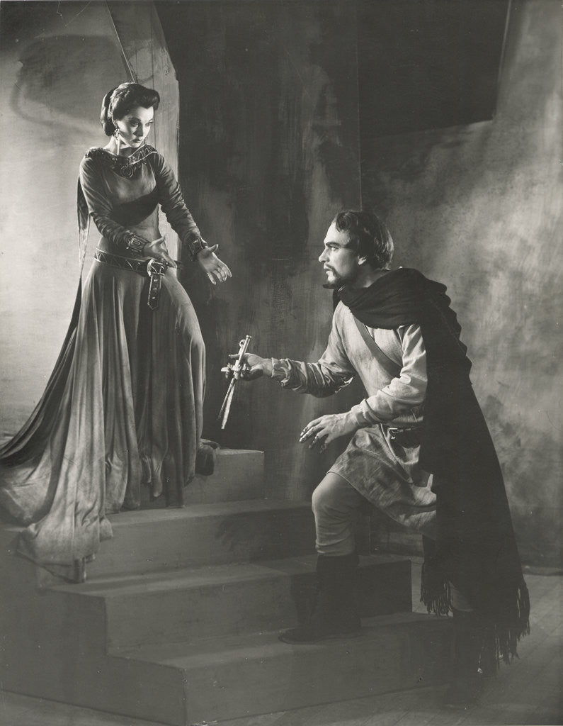 Detail of Macbeth 1955, Lady Macbeth asks for the daggers from Macbeth without scratch by Angus McBean