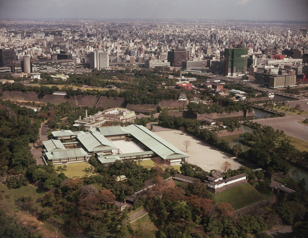 Detail of Aerial of Japanese Imperial Palace by Corbis
