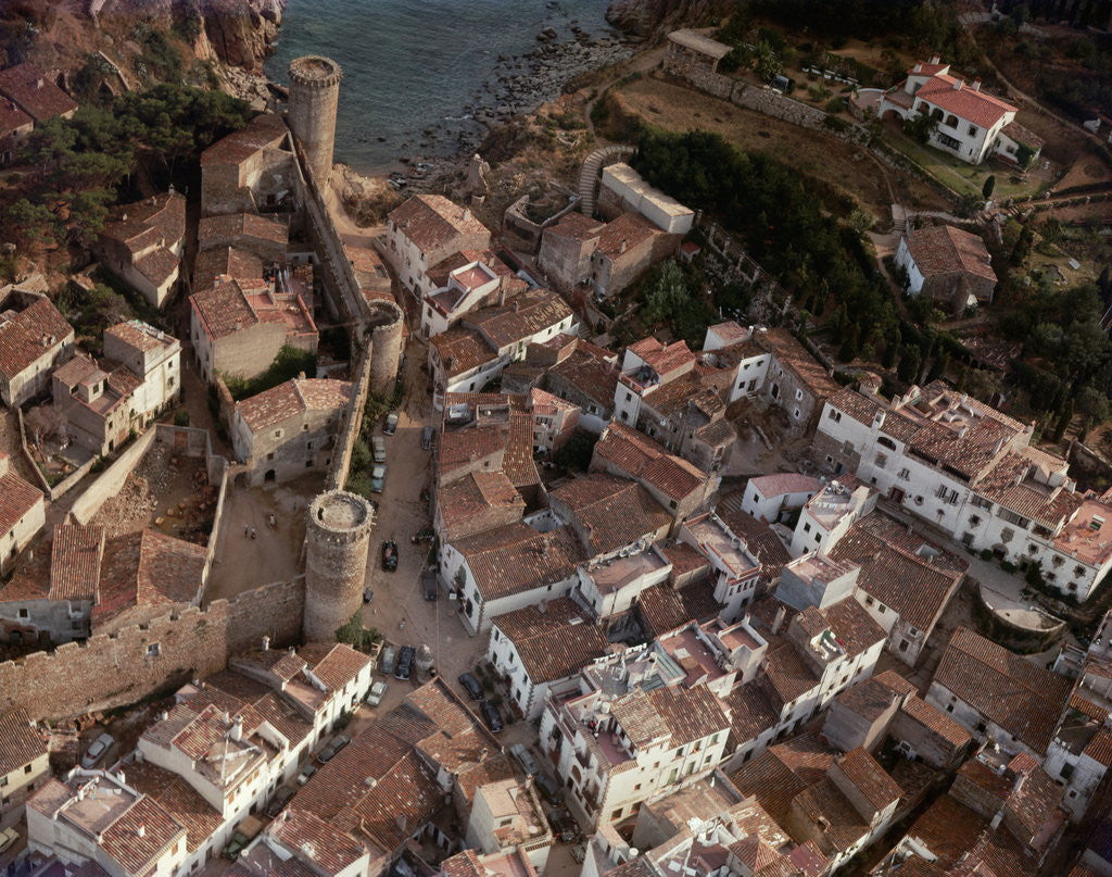 Detail of Town Walls and Village Center by Anonymous