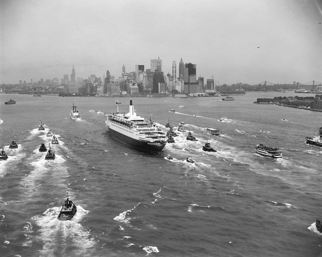 Detail of Cruise Ship in New York's Harbor by Corbis