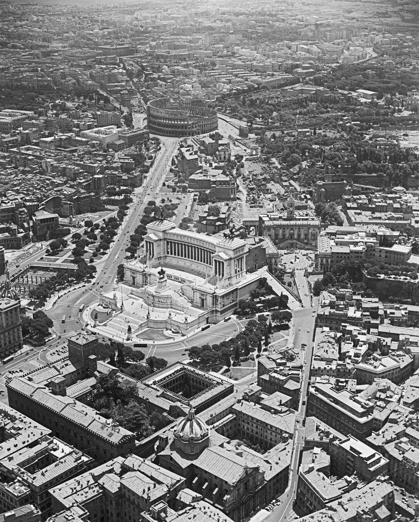 Detail of Piazza del Campidoglio, Piazza Venezia and Colosseum by Anonymous